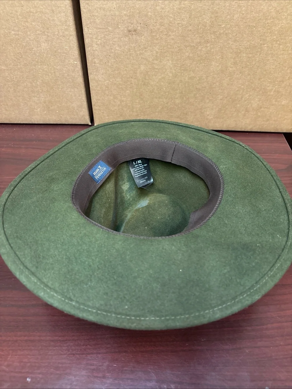 Roark x Pendelton Wool Fedora Hat LG XL Hunter Green Made In USA